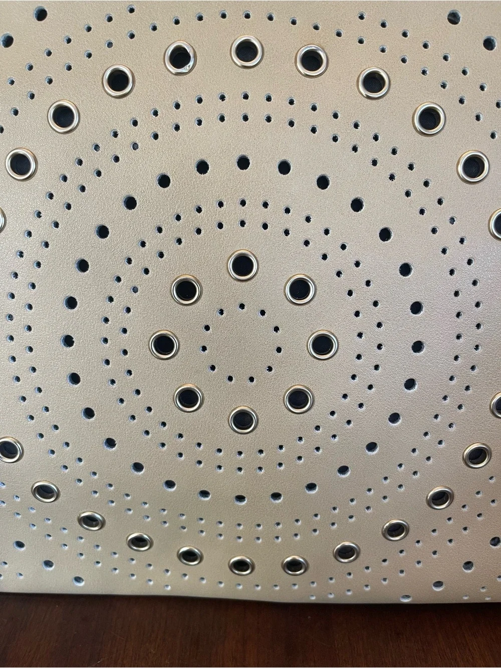 New Directions perforated clutch bag Tan